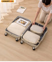 HOMEFISH 3-Piece Compressible Travel Packing Cubes, Waterproof Luggage Organizer Set for neatly organizing clothes in a suitcase