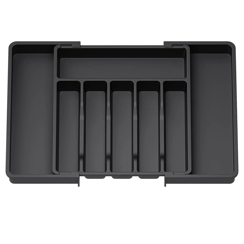 Expandable Kitchen Drawer Organizer, Adjustable 6-8 Compartment BPA-Free Utensil Tray with adjustable compartments for neat kitchen storage