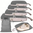 4/6-Piece Compression Packing Cubes, Waterproof Polyester Travel Luggage Organizer Bags in a rectangular reusable storage design