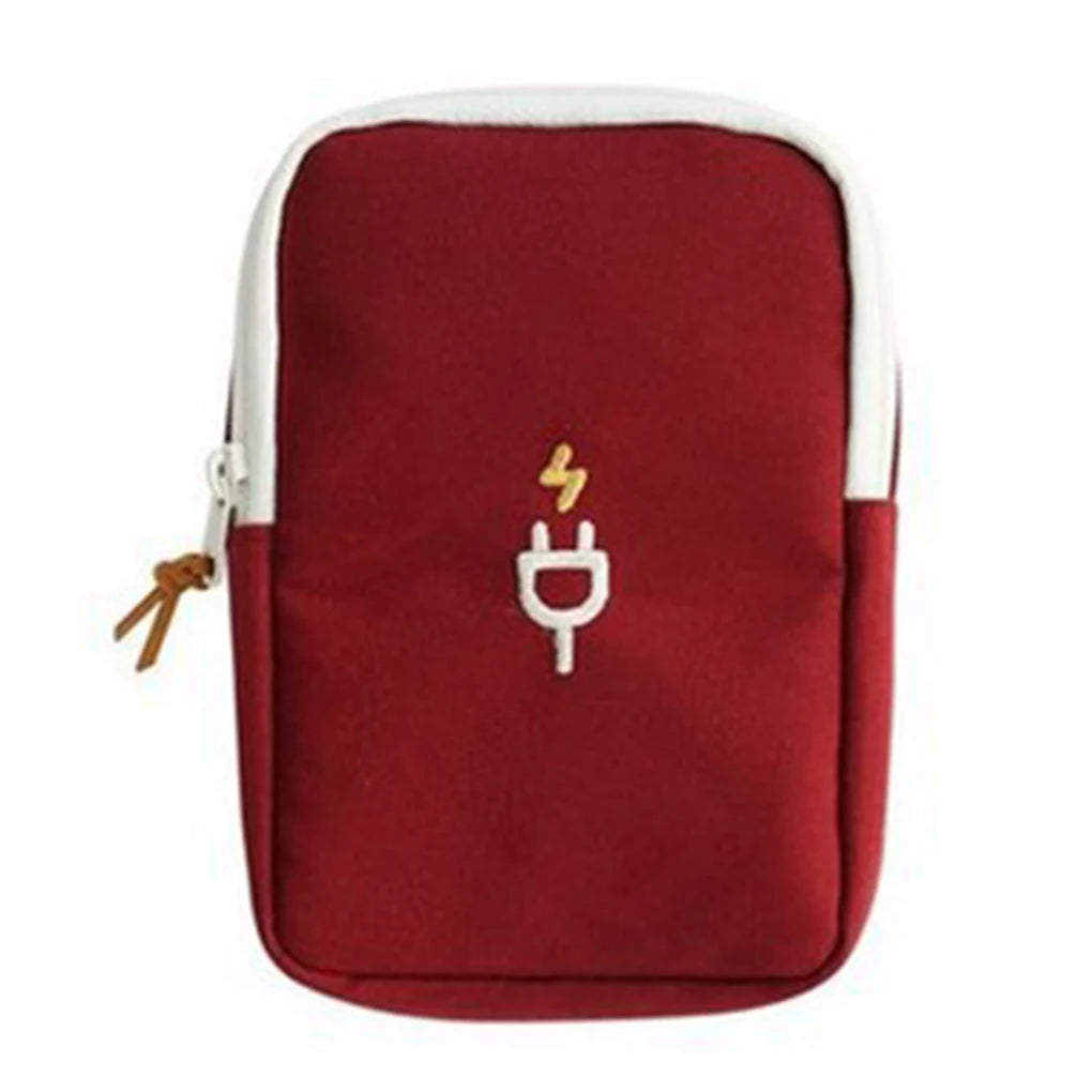 Portable Electronics Organizer Bag, Oxford Travel Cable Case For Chargers, USB Cables & Power Banks