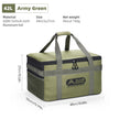 BISINNA Camping Storage Bag 26L/30L/42L, Foldable Gas Tank Organizer With Adjustable Dividers shown as a spacious portable camping gear storage bag