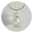 Pet Hair Memorial Keychain, Cat-Shaped Resin Storage Capsule For Cat And Dog Fur Keepsake with clear resin storage capsule