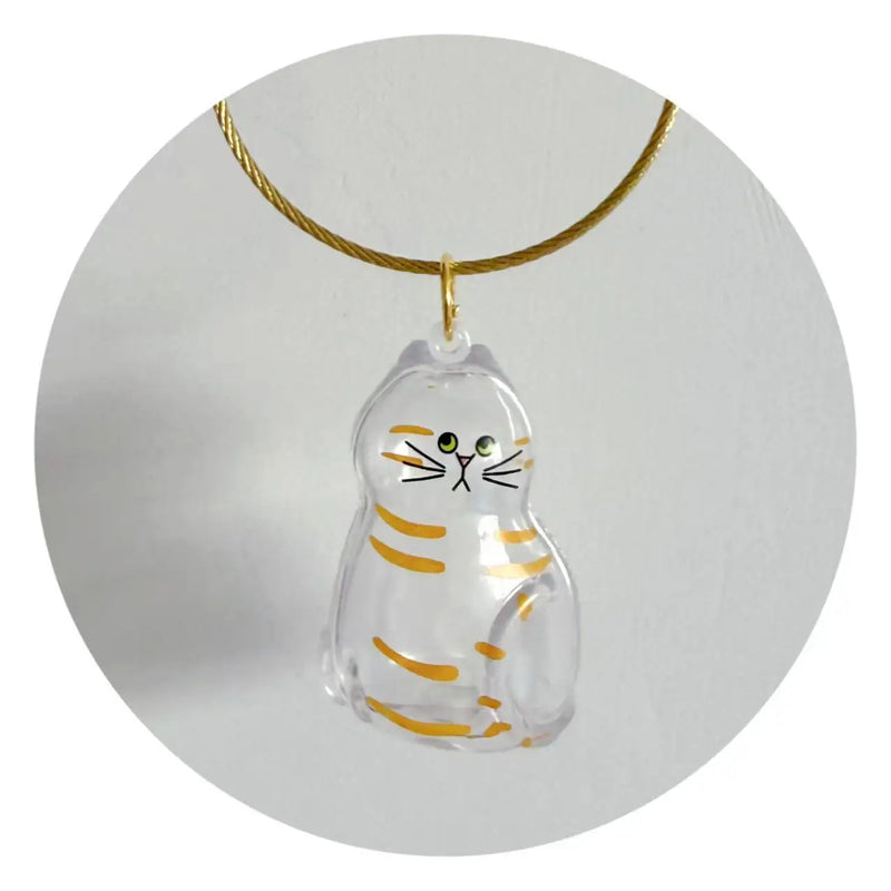 Pet Hair Memorial Keychain, Cat-Shaped Resin Storage Capsule For Cat And Dog Fur Keepsake with clear resin storage capsule