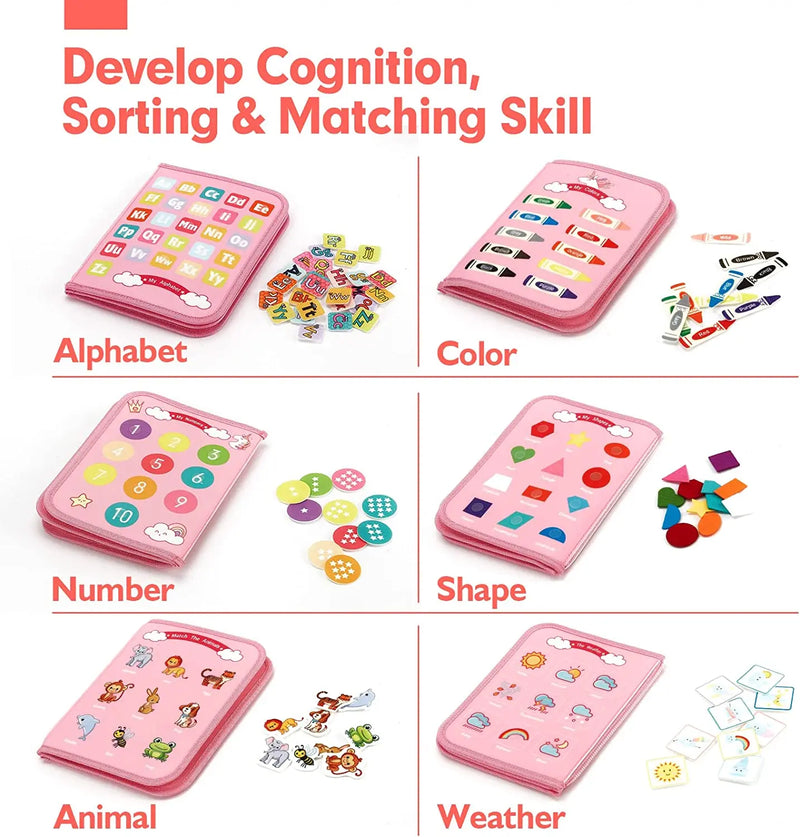 Montessori Busy Board For Toddlers, Sensory Life Skills Toy With Dressing Activities, Ages 3-6 supporting fine motor skills, focus, and independent play