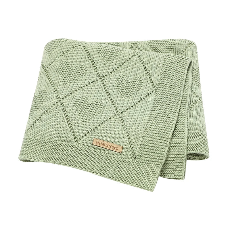 Soft Cotton Baby Blanket 90x70cm Newborn Knit Swaddle Wrap For Stroller Nursery in a cozy, lightweight design
