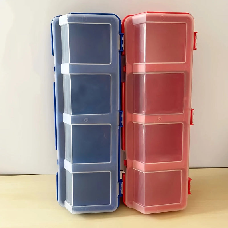 1Pc/2Pcs Multi-Compartment Plastic Organizer Box For Screws, Jewelry, Beads And Small Parts plastic storage case for small parts