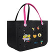 Unisex PVC Waterproof Tote Bag, Hollow-Out Beach Picnic Shopping Storage Basket made from easy-clean waterproof PVC