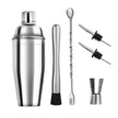 6/7/10-Piece Stainless Steel Cocktail Shaker Set, 304 Bartending Tools With Storage Bag displayed as a complete home bar tool set