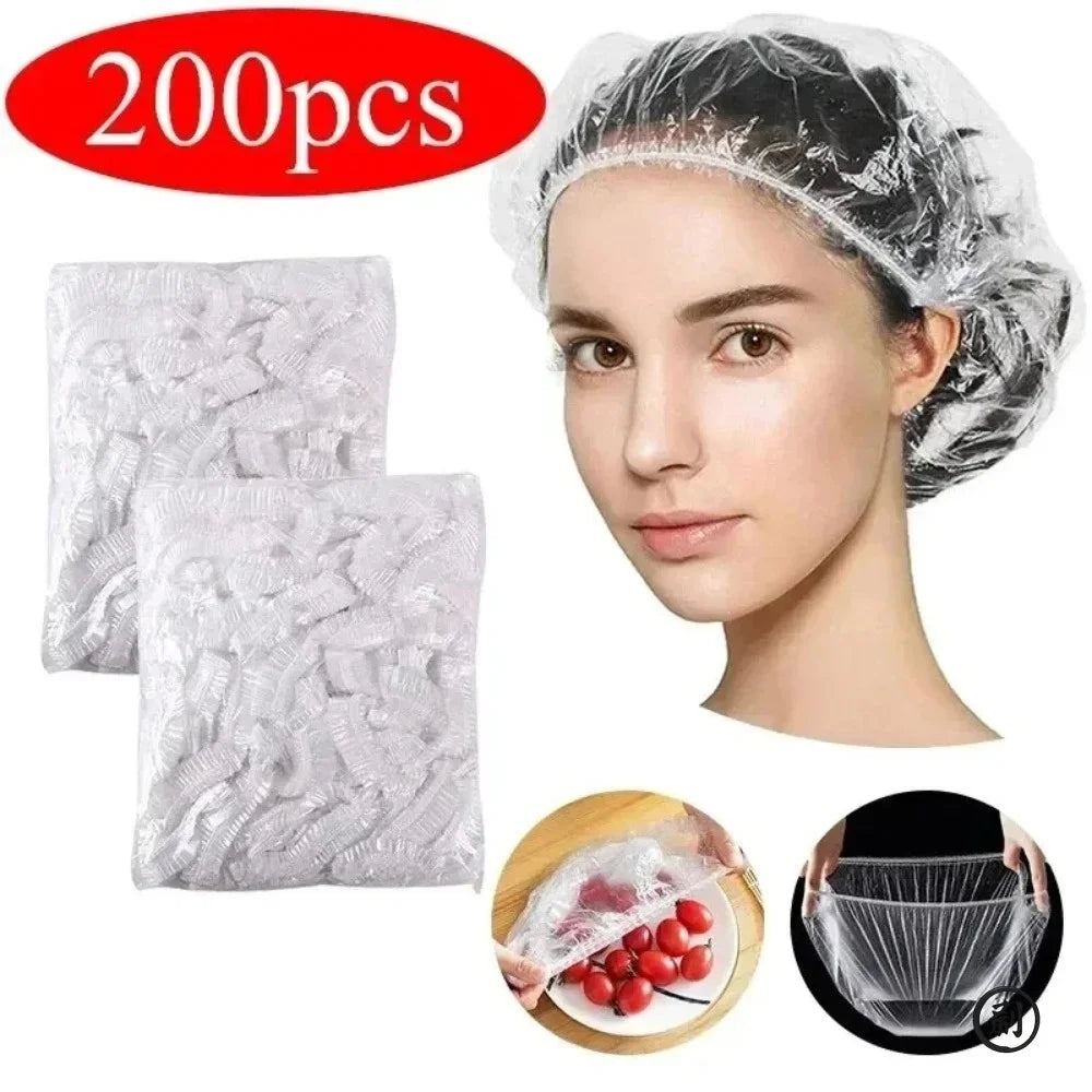 100pcs Disposable Elastic Bowl Covers, Food-Grade PE Stretch Wrap For Bowls, Plates & More