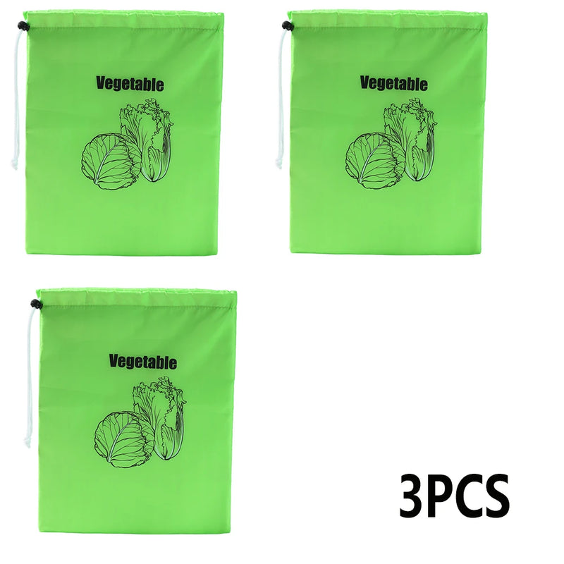 Reusable Yellow Banana Storage Bag, Drawstring Produce Keeper For Fruits & Vegetables shown in bright yellow fabric