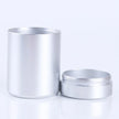 Mini Stainless Steel Airtight Storage Tin, Portable Travel Jar For Nuts Candy Tea, 4.5cm x 7cm shown with its compact polished metal design