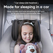 Car Headrest Pillow, Thick Memory Foam Neck Support, 180° Adjustable, Foldable Travel Cushion rotated for customized height and travel comfort