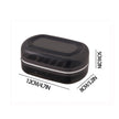 Portable Black Bamboo Soap Dish With Cover, Double-Layer Travel Holder For Shower with protective lid