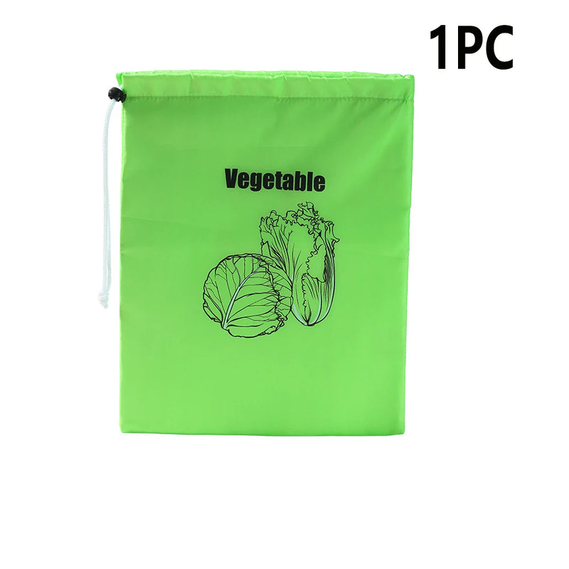 Reusable Yellow Banana Storage Bag, Drawstring Produce Keeper For Fruits & Vegetables measuring approximately 29 x 35 cm