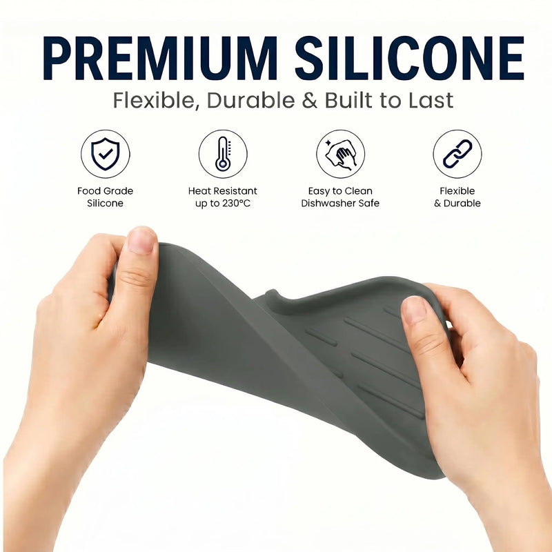 1/2Pcs Silicone Sink Caddy Tray With Drainage, Sponge Soap Holder, Space-Saving Kitchen Organizer beside a kitchen sink