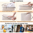 4/6-Piece Compression Packing Cubes, Waterproof Polyester Travel Luggage Organizer Bags with separate compartments for clothes, shoes, and travel essentials