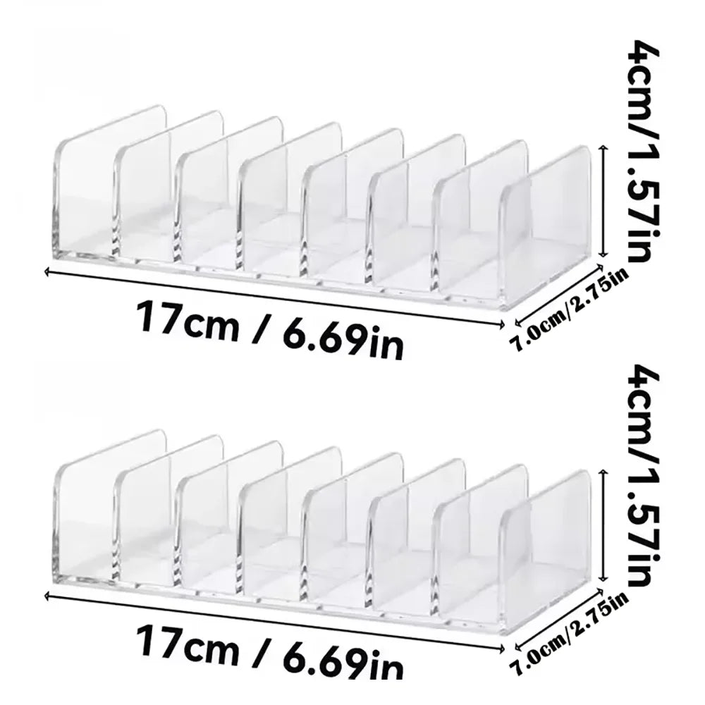 7-Compartment Makeup Organizer Desktop Eye Shadow Palette Display Box Makeup Blush Cosmetics Shelf Make up Tools Storage Holder