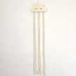 Solid Wood Cloud Ornament Jewelry Hairpin Bow Storage Holder, Rustic Decorative Organizer shown in a natural wood finish