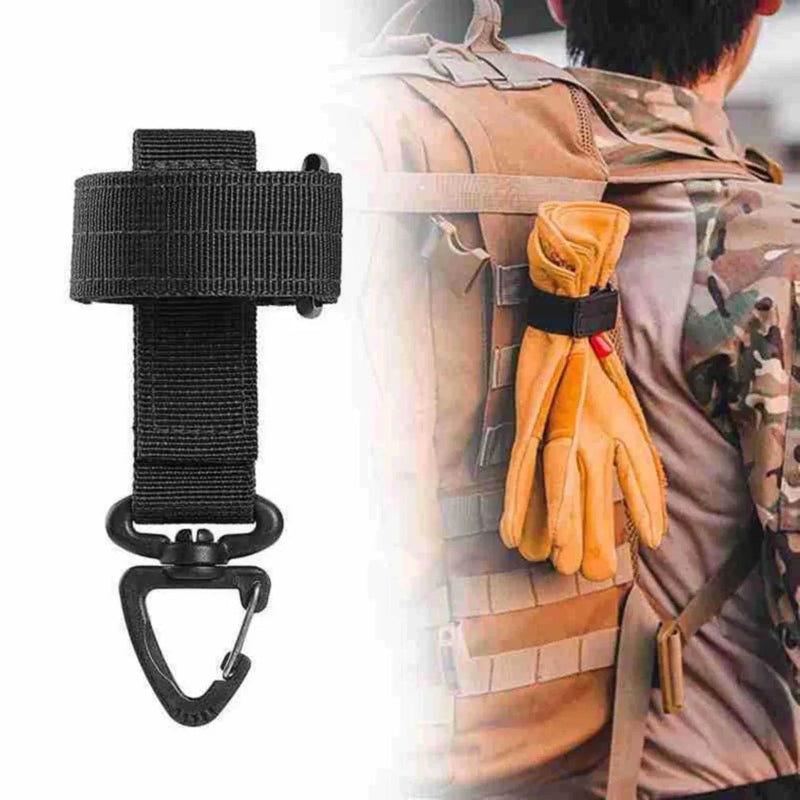 1/2Pcs Tactical Glove Buckle Hook, Military Gear Hanger For Camping, Hiking And Climbing displayed as a lightweight military-style gear clip
