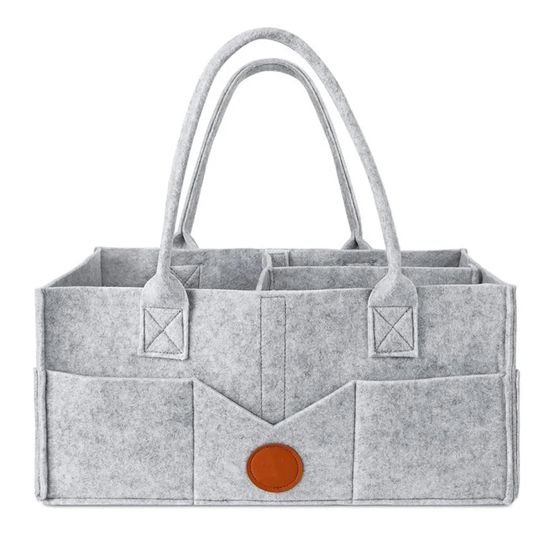 Children's Felt Diaper Storage Bag Baby Miscellaneous Toys Diapers Large Capacity Felt Diaper Bag in a spacious felt organizer design