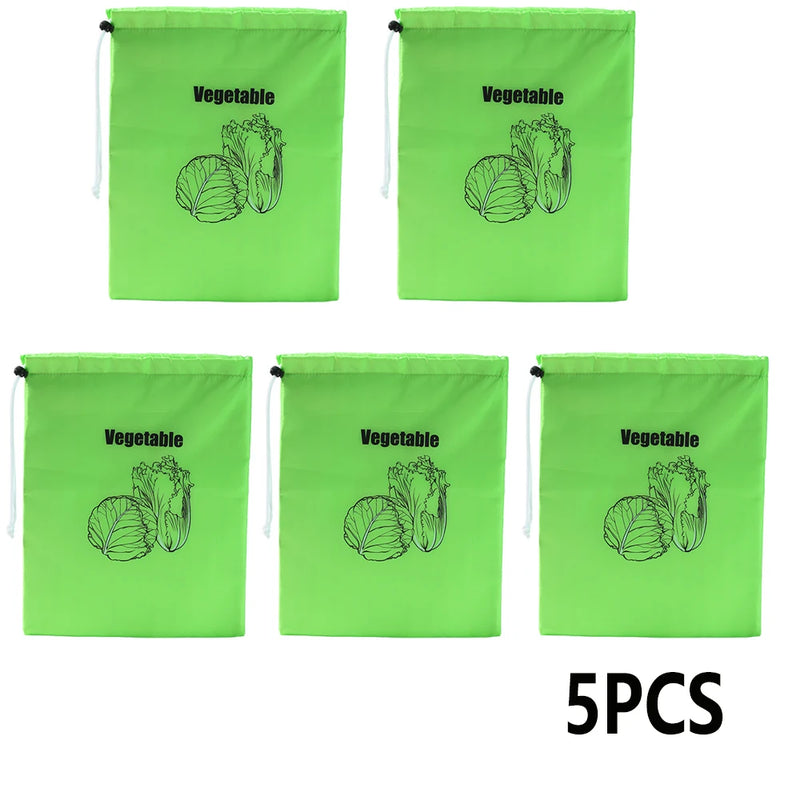 Reusable Yellow Banana Storage Bag, Drawstring Produce Keeper For Fruits & Vegetables with convenient drawstring closure