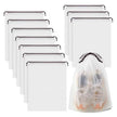 10-Piece Transparent Waterproof Shoe Storage Bags With Drawstring, Travel & Makeup Organizer with clear PE storage pouches