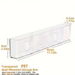 Wall-Mounted Transparent PET Book Display Rack, No-Drill Magazine Organizer For A4 Sheets mounted on a wall for space-saving storage