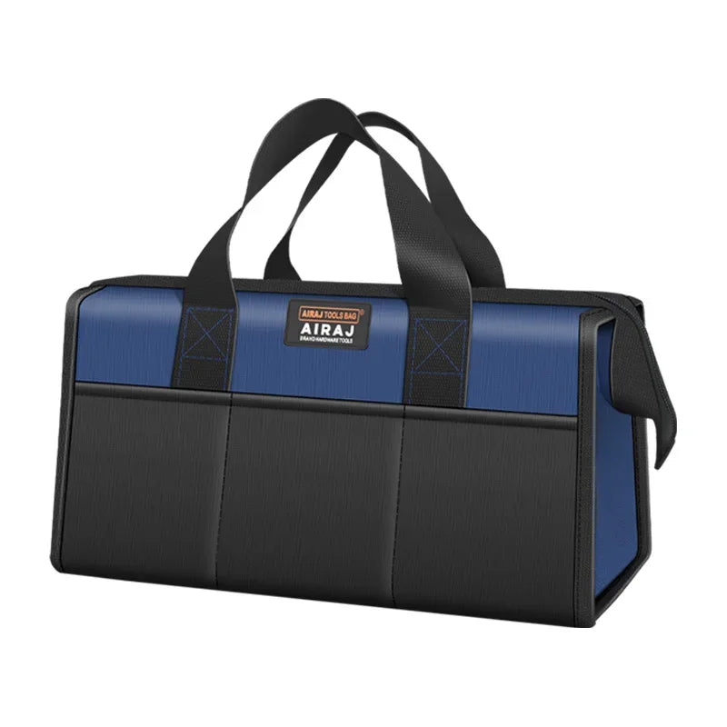 AIRAJ 14-Inch Tool Bag, Waterproof Oxford Cloth Electrician Organizer With 5 Pockets shown from the front