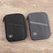 RFID Blocking Passport Holder Travel Wallet, Nylon Document Organizer For Men And Women shown as a compact travel document wallet