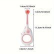 Baby Toothbrush For Infants And Toddlers 0-3, Small Head, Cartoon Handle, Suction Cup Base designed for easy upright bathroom storage