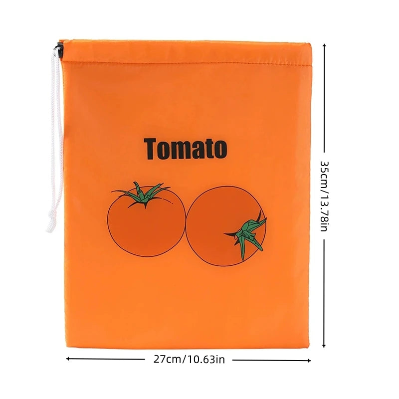 1pc Insulated Aluminum Film Produce Storage Bag, Foldable Drawstring Refrigerator Organizer for kitchen and pantry storage