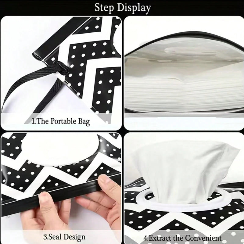 Reusable Baby Wipe Case, Travel Tissue Holder, Wet Wipes Storage Pouch, EVA Mask Bag for diaper bags and travel