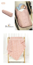 Soft Cotton Baby Blanket 90x70cm Newborn Knit Swaddle Wrap For Stroller Nursery shown folded for easy storage