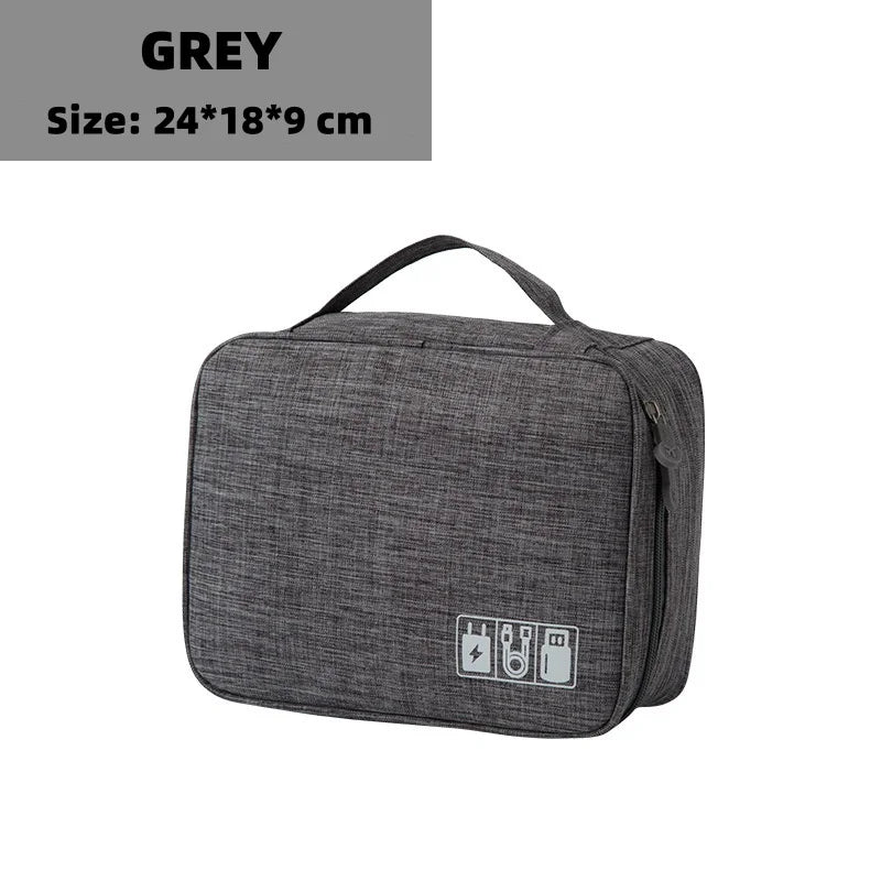 Travel Electronics Organizer Bag, Multi-Layer Oxford Cable, Charger And Tech Accessory Case for travel and everyday tech storage