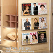 Wall-Mounted Transparent PET Book Display Rack, No-Drill Magazine Organizer For A4 Sheets with adhesive no-drill installation