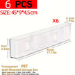 Wall-Mounted Transparent PET Book Display Rack, No-Drill Magazine Organizer For A4 Sheets with space-saving adhesive installation