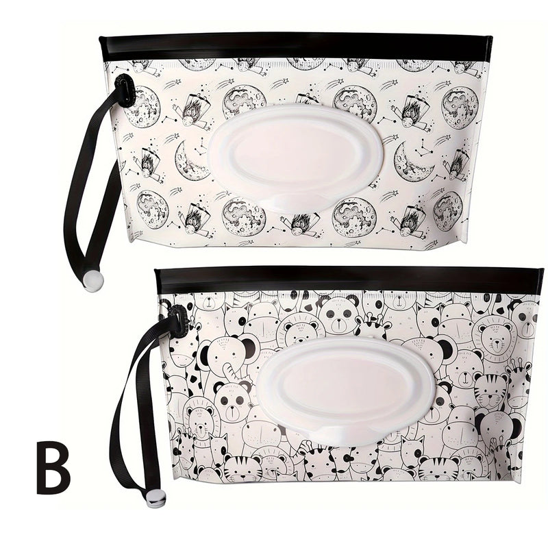 Reusable Baby Wipe Case, Travel Tissue Holder, Wet Wipes Storage Pouch, EVA Mask Bag for diaper bags, purses, and travel