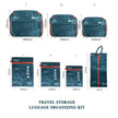 7-Piece Travel Packing Cubes Set, Waterproof PVC Luggage Organizer Bags For Clothes And Shoes shown as a clear travel storage set