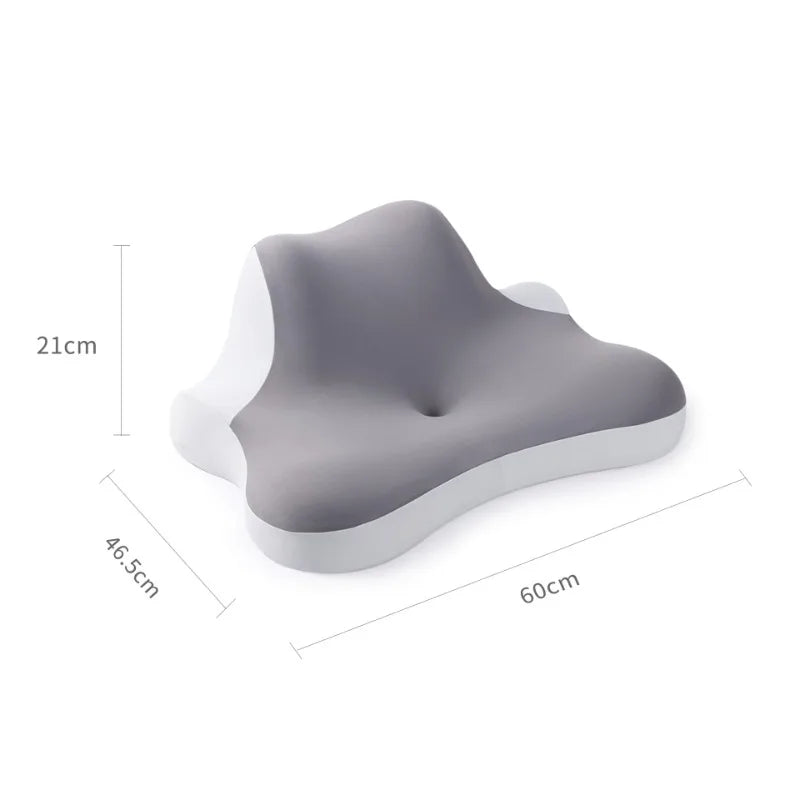 Multi-Functional Wedge Pillow For Sleeping, Reading, Phone Use, Cervical Support Headboard Cushion shown as a supportive angled backrest