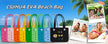 Unisex PVC Waterproof Tote Bag, Hollow-Out Beach Picnic Shopping Storage Basket showing durable structured PVC construction