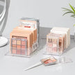 7-Compartment Makeup Organizer, Clear Eyeshadow Palette Storage Rack For Desktop Or Drawer with spacious divided compartments