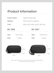 BANGE Electronics Organizer Bag, Waterproof Travel Case With USB Cable Storage For Gadgets shown in a compact rectangular design