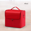 4-Tier Makeup Train Case, Portable Cosmetic Organizer, Adjustable Nail Storage Travel Bag for makeup, nail supplies, brushes, and accessories