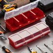 1Pc/2Pcs Multi-Compartment Plastic Organizer Box For Screws, Jewelry, Beads And Small Parts for DIY projects, sewing, and jewelry storage