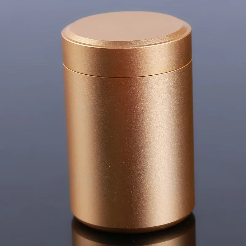Mini Stainless Steel Airtight Storage Tin, Portable Travel Jar For Nuts Candy Tea, 4.5cm x 7cm with secure airtight lid
