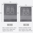 10-Pack Foldable Non-Woven Shoe Storage Bags With Transparent Pockets, Travel Organizers folded flat for travel, suitcase, and under-bed storage