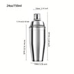 6/7/10-Piece Stainless Steel Cocktail Shaker Set, 304 Bartending Tools With Storage Bag with shaker, strainer, jigger, and bar accessories