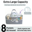 Baby Diaper Caddy Organizer, Organic Cotton Storage Basket For Newborn Essentials for diapers, toiletries, toys, and household accessories