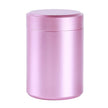 Mini Stainless Steel Airtight Storage Tin, Portable Travel Jar For Nuts Candy Tea, 4.5cm x 7cm shown as a compact polished metal container