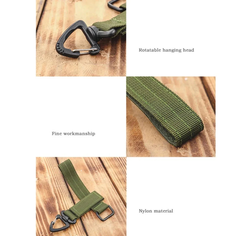 1/2Pcs Tactical Glove Buckle Hook, Military Gear Hanger For Camping, Hiking And Climbing featuring a secure buckle and ring design for outdoor gear organization